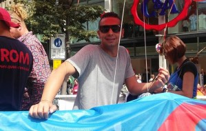 David Tiser Presidente de ARA ART. organizadora del II Encuentro Internacional LGBTIQ Romaní.